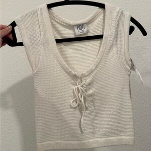 BDG Women's Cream Textured Tank Top